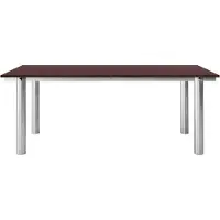 Ferm Living Atura eettafel Brushed stainless steel-burgundy, 90x200 cm