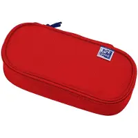 Oxford Schlamper-Etui, Polyester, oval, rot