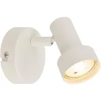 Briloner wandlamp, verstelbaar, Ø 8x10,5 cm, GU10 fitting, max. 9W, crèmekleur - Wandlamp voor slaapkamer, hal, woonkamer