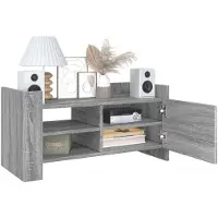 vidaXL Tv-meubel 80x35x40 cm bewerkt hout grijs sonoma eikenkleurig