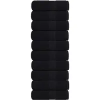 vidaXL Washandjes FROGN 10 st 30x30 cm 360 g/m² zwart