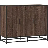 vidaXL Dressoir 94x35x76 cm bewerkt hout bruin eikenkleur
