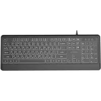 Gembird Slimline bedraad toetsenbord met achtergrondverlichting, zwart, RU layout