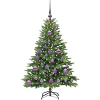 vidaXL Kunstkerstboom met 150 LED met standaard Groen 120 cm PE en PVC