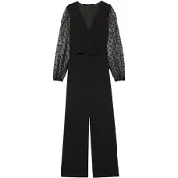 Anna field Jumpsuit 'Dobby' zwart