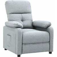 vidaXL Fauteuil verstelbaar stof lichtgrijs