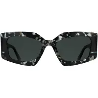 Karl Lagerfeld dameszonnebril KL6206S - Marmer zwart/zwart met effen grijze glazen