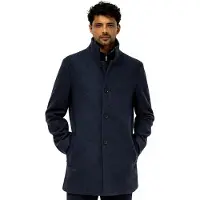 State of Art overjas donkerblauw gemeleerd