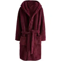 Next - Heren - Geribbelde kamerjas - Rood