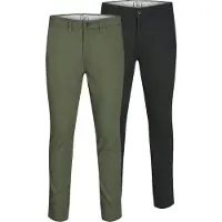 Jack & Jones Chino 'Macro Dave' pastelgroen / zwart