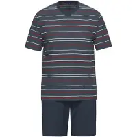 Ammann Pyjama kort ' Barcelona ' nachtblauw / rood / wit