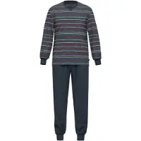 Ammann Pyjama lang ' Barcelona ' nachtblauw / rood / wit