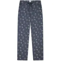 Schiesser Pyjamabroek ' Mix Relax ' crème / blauw