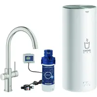 GROHE Keukenkraan met filterfunctie en kokend heet water Red Duo supersteel mat 30079