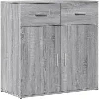 vidaXL Dressoir 79x38x80 cm bewerkt hout grijs sonoma