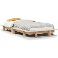 vidaXL Massief houten bed zonder matras, 90x190 cm, van grenenhout
