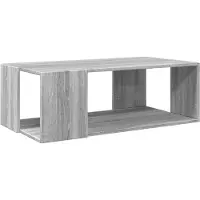 vidaXL Salontafel 89,5x48x30 cm bewerkt hout grijs sonoma eikenkleurig