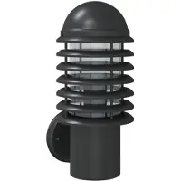 vidaXL Buitenwandlamp, zwart, roestvrij staal