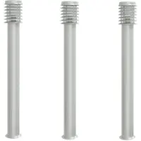 vidaXL Wegverlichting, 3 stuks, zilverkleurig, 110 cm, roestvrij staal