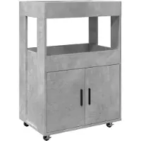 vidaXL Drankkar 60x39,5x89 cm bewerkt hout betongrijs