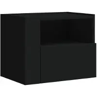 vidaXL Nachtkastje wandgemonteerd 45x30x35 cm zwart