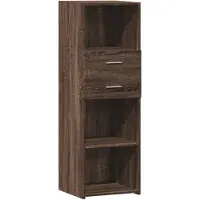 vidaXL Hoge kast 40x42,5x124 cm bewerkt hout bruin eikenkleurig