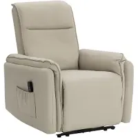 HOMCOM Elektrische massagestoel, bekleding van kunstleer, voetsteun, zijvak