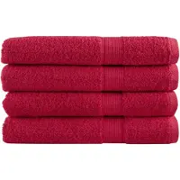 vidaXL Saunadoeken SOLUND 4 st 600 g/m² 80x200 cm rood