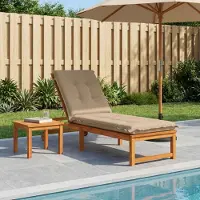 vidaXL Ligstoel Kussen GEMERT 100% Polyester Zand 190 x 60 x 9 cm