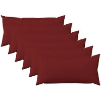vidaXL Kussensloop 6 st HEERLEN Wijnrood 40 x 80 cm Stof