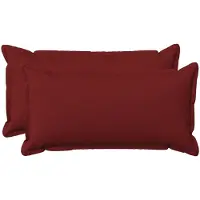 vidaXL Kussensloop 2 st HOUTEN Wijnrood 40 x 80 cm Faux Linnen