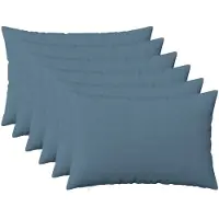 vidaXL Kussensloop 6 st HEERLEN Jeans Blauw 30 x 50 cm Stof