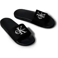 Calvin Klein Muiltjes 'ESS' zwart / wit