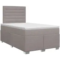 vidaXL Boxspringbed met matras Taupe 120 x 190 cm Stof