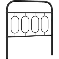 vidaXL Vervangend hoofdbord 90 cm metaal zwart