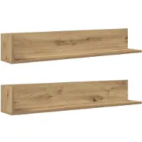 vidaXL Wandschappen 2 st 100x16,5x16,5cm bewerkt hout artisanaal eiken