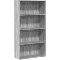 vidaXL Boekenkast 80x30x152 cm bewerkt hout grijs sonoma eikenkleurig