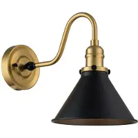 Elstead Lighting LED Wandlamp Provence | 1X E27 Max 60W | Aged Brass &amp; Matte Black