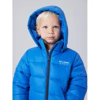 Name it Winterjas 'Marble' blauw / wit