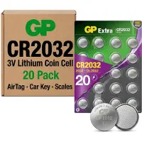 GP Extra Lithium knoopcelbatterijen CR2032, 3V | 20 stuks batterijen CR 2032