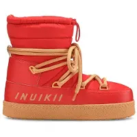 INUIKII Dames Mountain laarzen rood (39), Plat, Veters, Casual, Polyurethaan 1002.003.0162