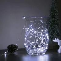 HomeShopXL Kerst LED-lichtsnoer - 5 m - 50 LED's - koud wit - 3 x AA 1 Stuks [58041C]