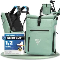 MIVELO – Fietstas – 3-in-1 Rugzak & Schoudertas – Waterdicht TPU – 25 liter – Mint