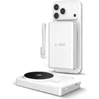 TechProtection Life 25 Watt MagSafe Draadloze Powerbank 10000 MAh Wit