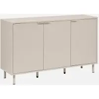 Sweeek Dressoir met 3 deuren houtdecor en metaal 120cm Beige