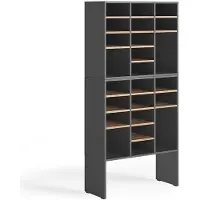 Vicco schoenenkastset Lysander, Antraciet/Goudkleurig Eiken, 78.6 x 65.5 cm 2 delen