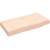 vidaXL Wastafelblad 60x30x(2-6) cm onbehandeld massief hout