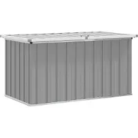 vidaXL Tuinbox 129x67x65 cm grijs