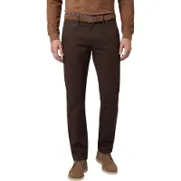 Gardeur Modern Fit Broek met platte voorkant donkerbruin, Effen