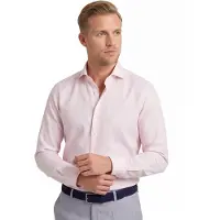 Michaelis Overhemd Michealis slim fit strijkvrij roze